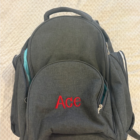Other - Gray Backpack Personalized “ACE”